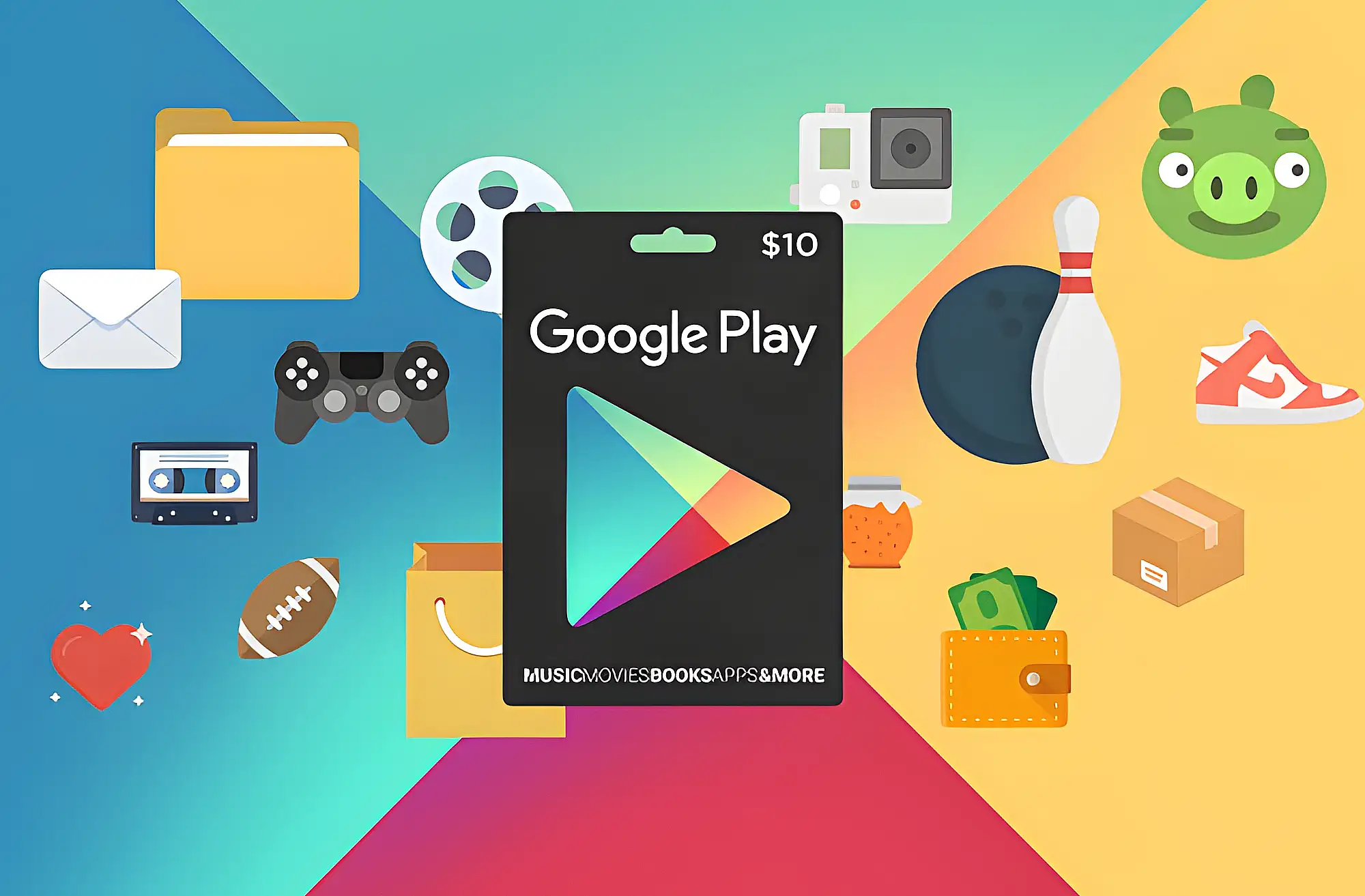 Подарочные карты Google Play с оплатой из России